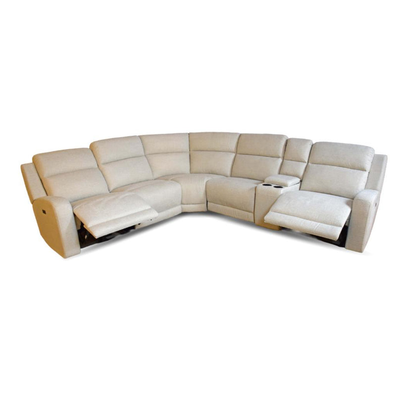 Hyde Park 6 Pc Power Reclining Sectional Cloud