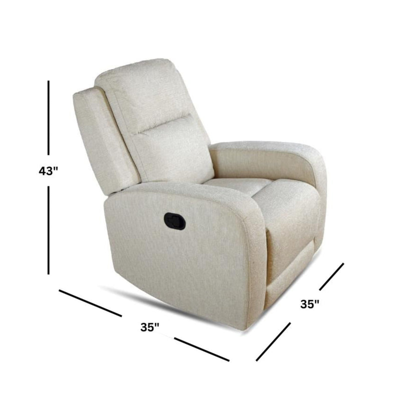 FREE Hyde Park Glider Recliner in Cloud with Purchase of Hyde Park 6 Pc Sectional in Cloud