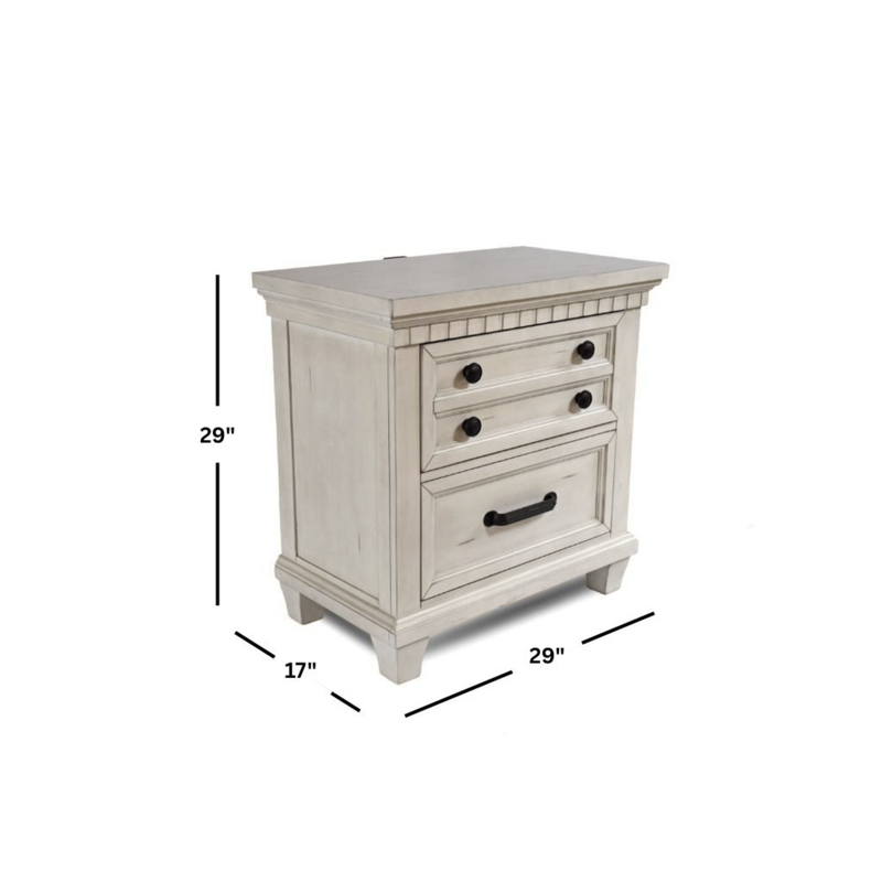McCoy Antique White Nightstand