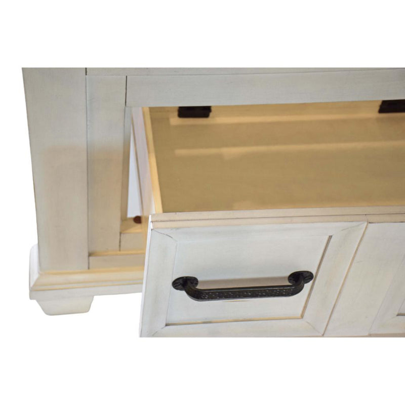 McCoy Antique White Queen Storage Bed