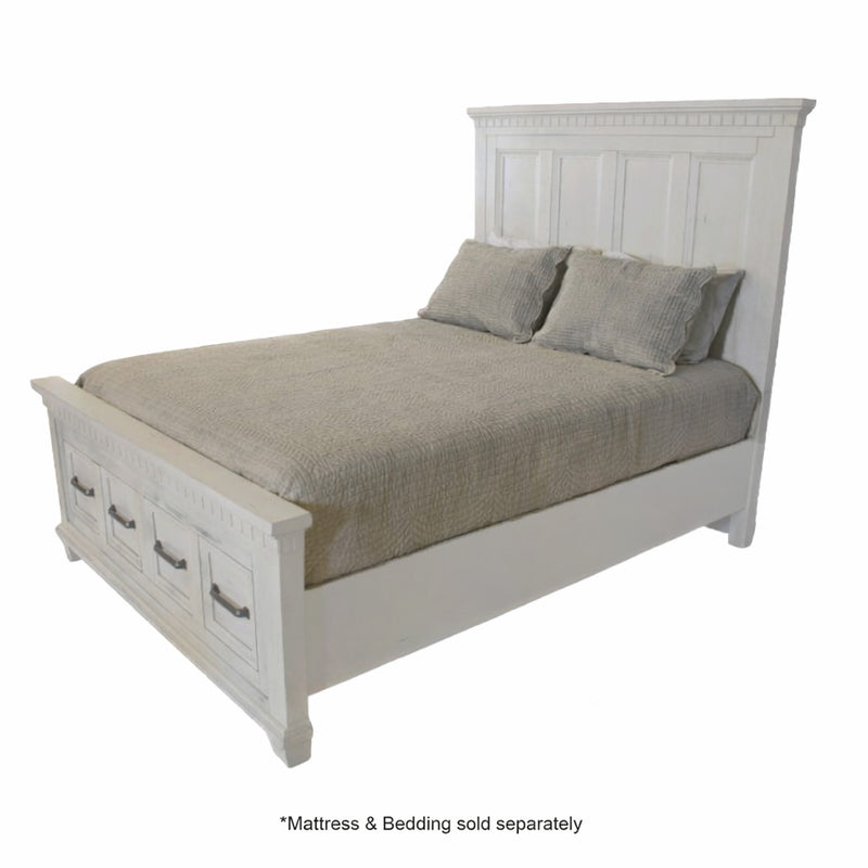 McCoy Antique White King Storage Bed