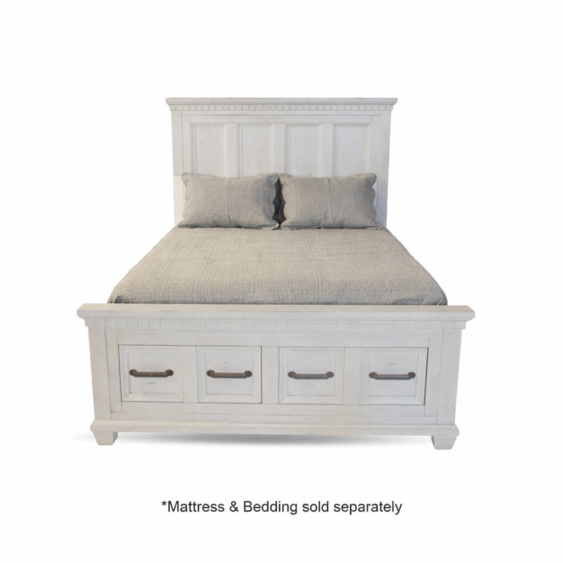 McCoy Antique White King Storage Bed