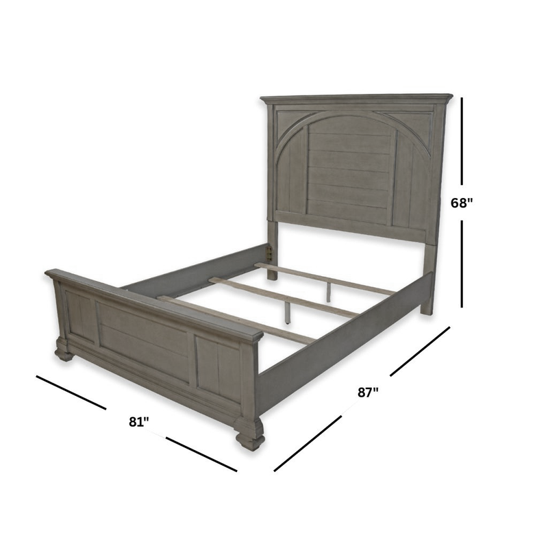 Farrin Grey King Panel Bed