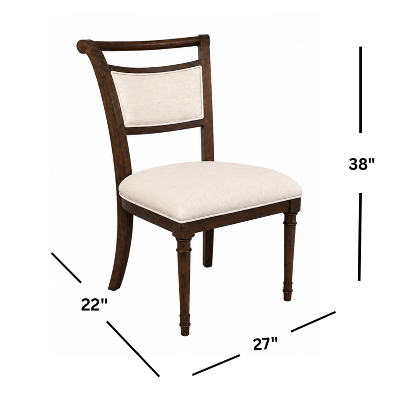 Savannah Dining Side Chair with Upholstered Seat and Back