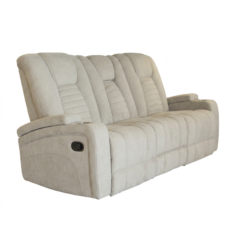 Vienna Taupe Sofa w/ Drop Table & Light
