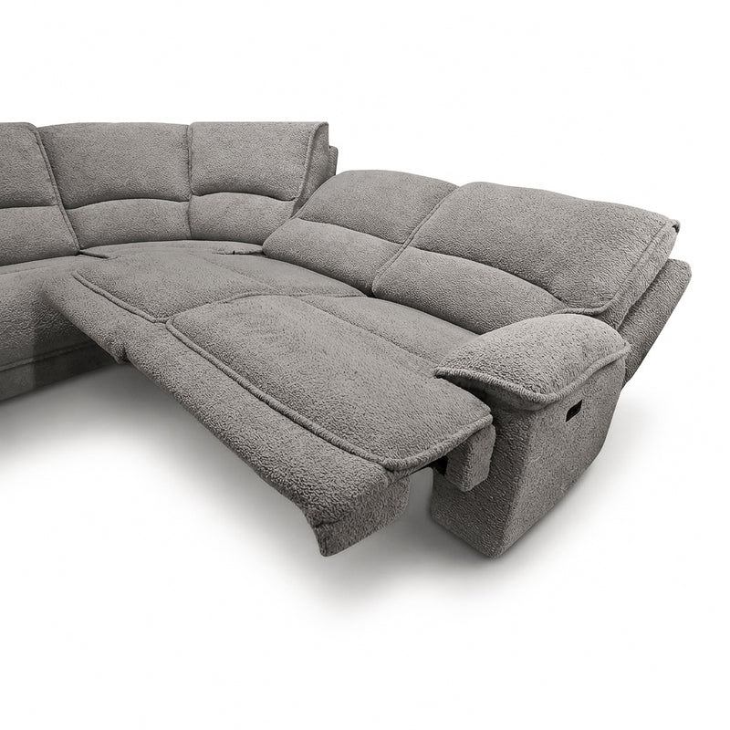 Fluffy Fossil Power Reclining Sectional