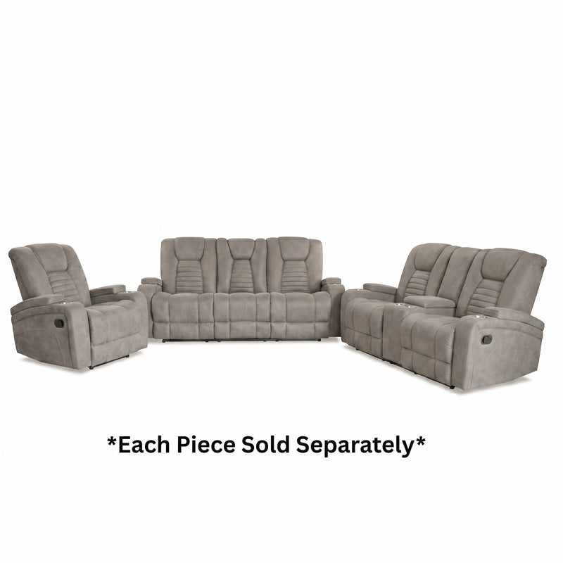 Vienna Taupe Sofa w/ Drop Table & Light