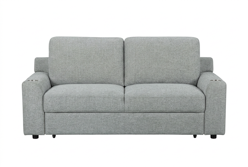 Bryce Pop Up Sleeper Love Seat W/ Two Stainless Steel Cup Holders
