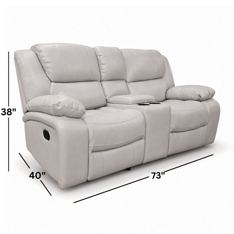 Bolero Fog Manual Reclining Console Loveseat