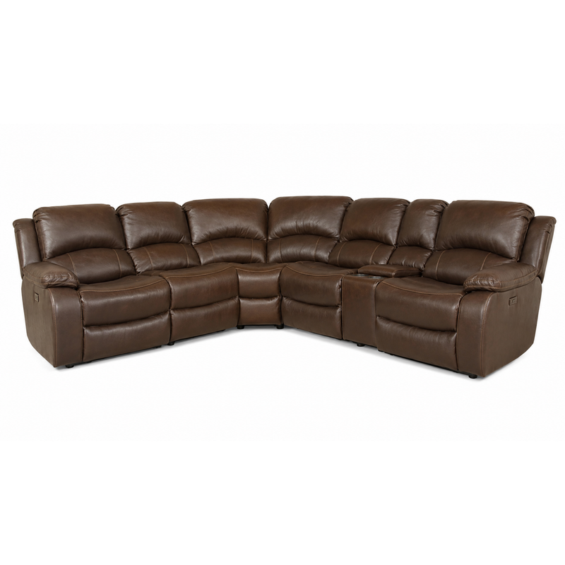 Wrenley 6Pc Top Grain Leather Sectional