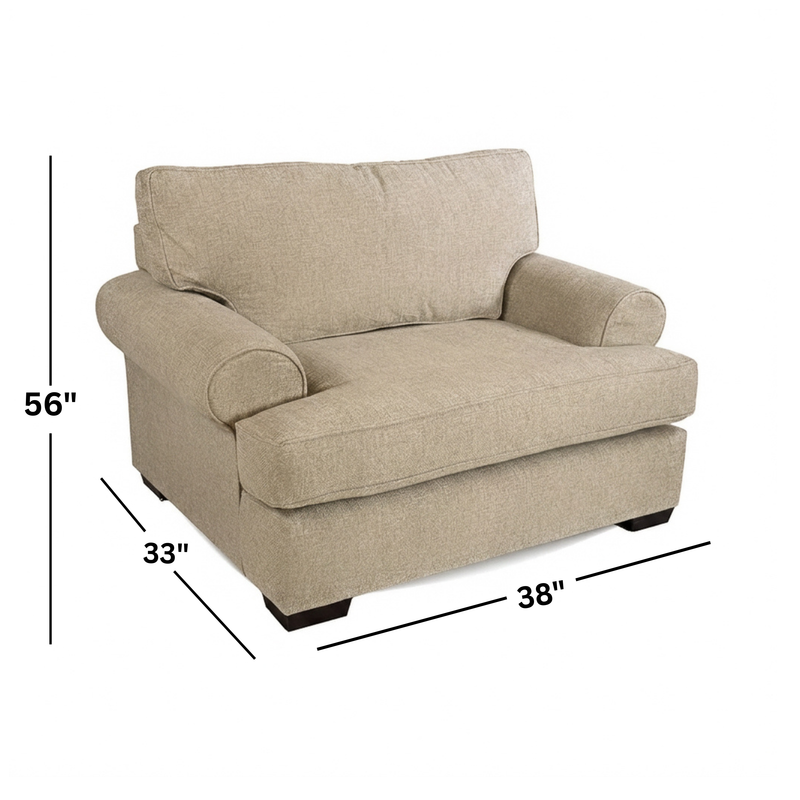 Becker Oatmeal Chair & 1/2