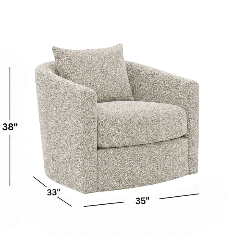 Becker Oatmeal Swivel Chair