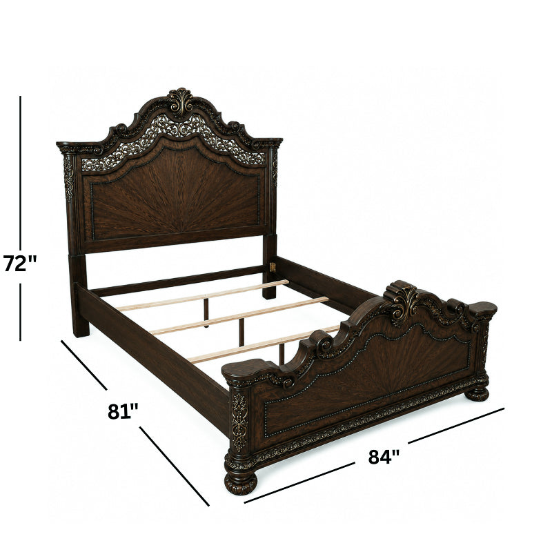 Lydia King Panel Bed