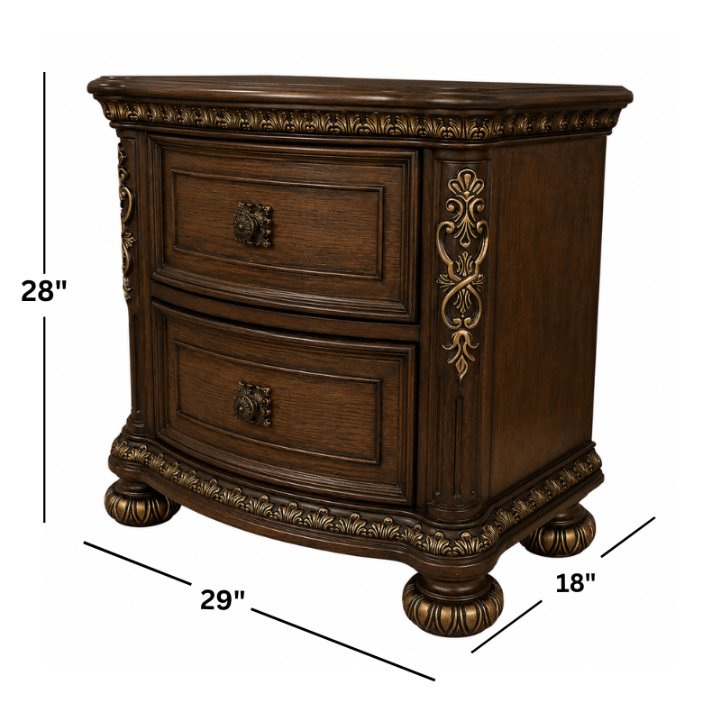 Lydia Nightstand w/ Full Extension Drawer Glider