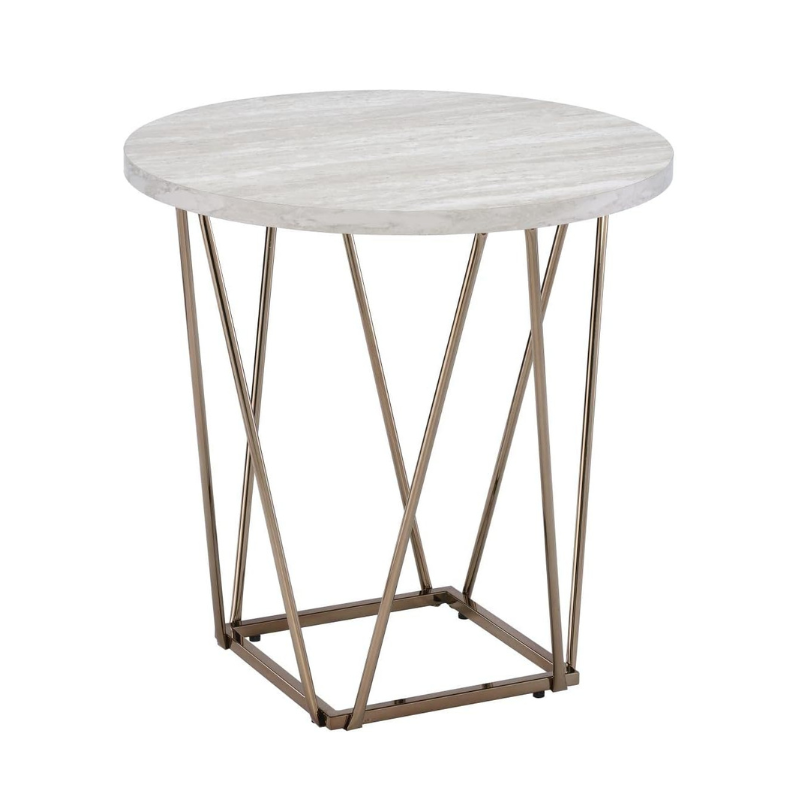 Rowyn Faux Marble Three Pack with Cocktail & Two End Tables