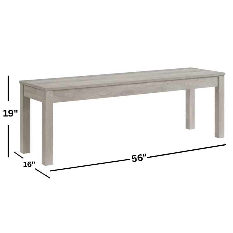 FREE Eleanor White Dining Bench w/ Purchase of Eleanor White Table and Four Chairs