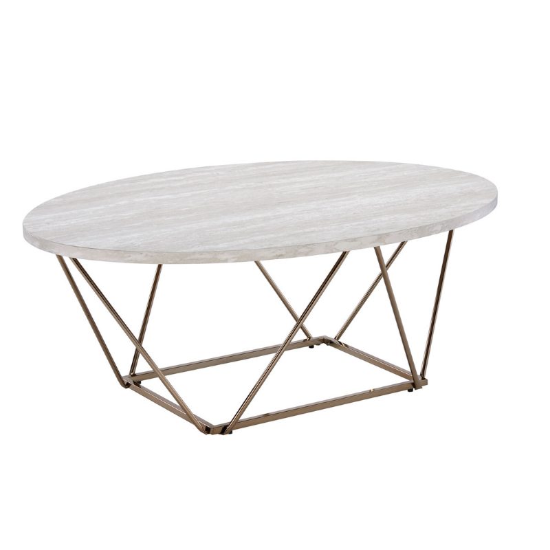 Rowyn Faux Marble Three Pack with Cocktail & Two End Tables