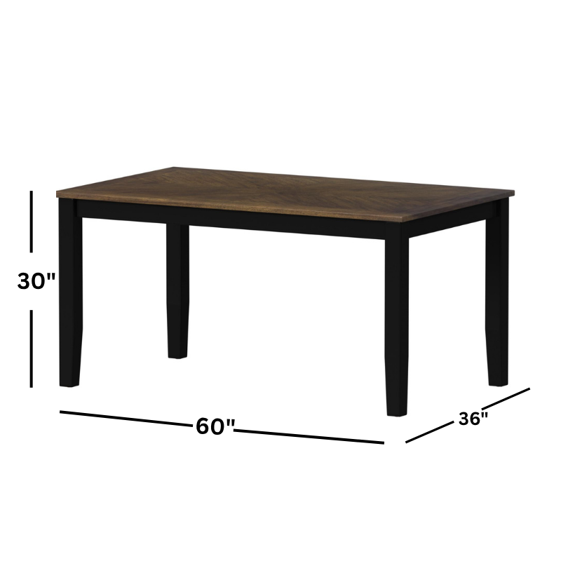Brooks Black 6 Piece Dining Set