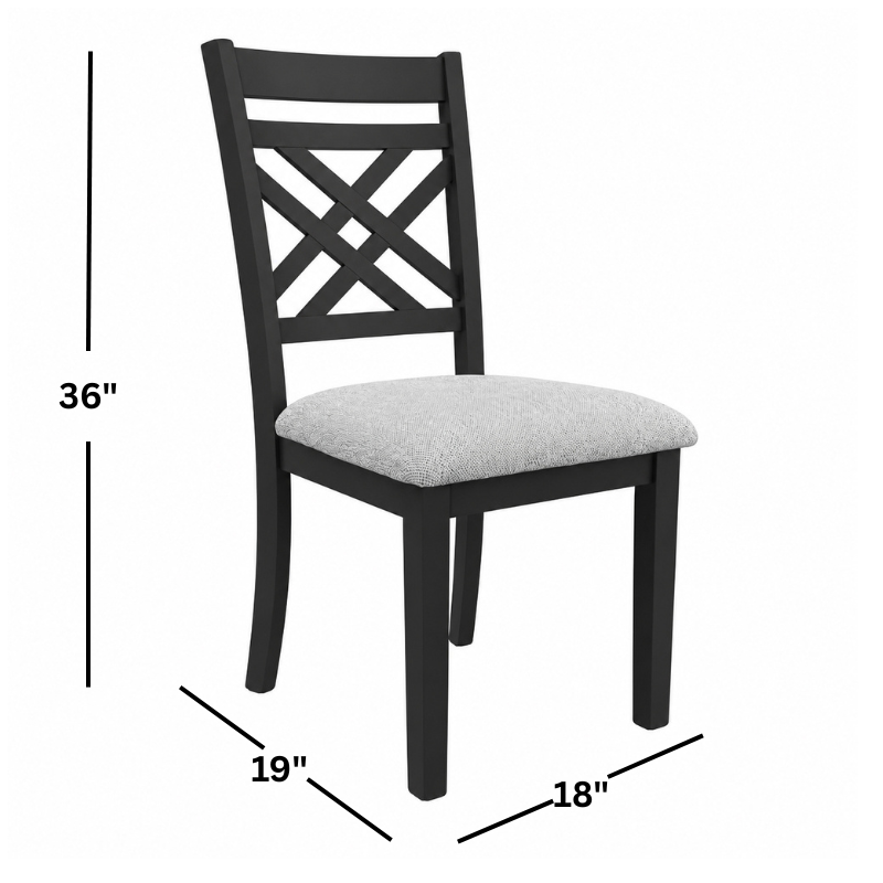 Brooks Black 6 Piece Dining Set