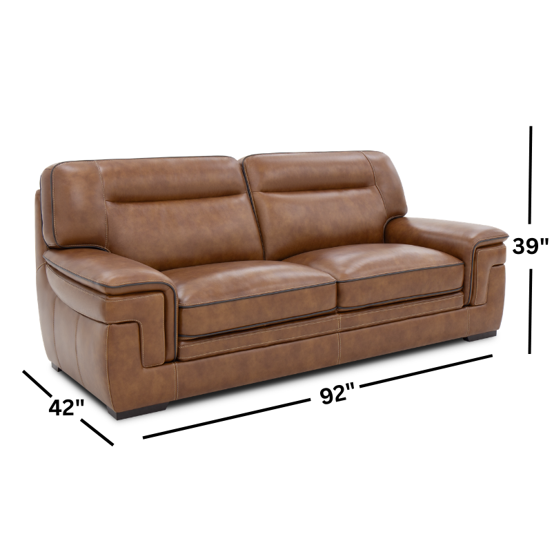 Venetian Honey Leather Sofa