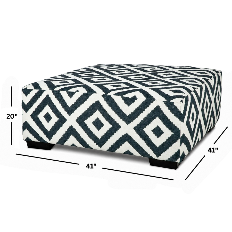 Mondo Gunmetal Ottoman