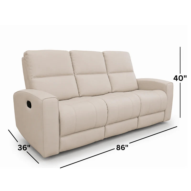 1/2 price Austin White Leather Reclining Console Love Seat W/ Wireless Charger And Hidden Cupholders w/ purchase of the Austin White Leather Reclining Sofa