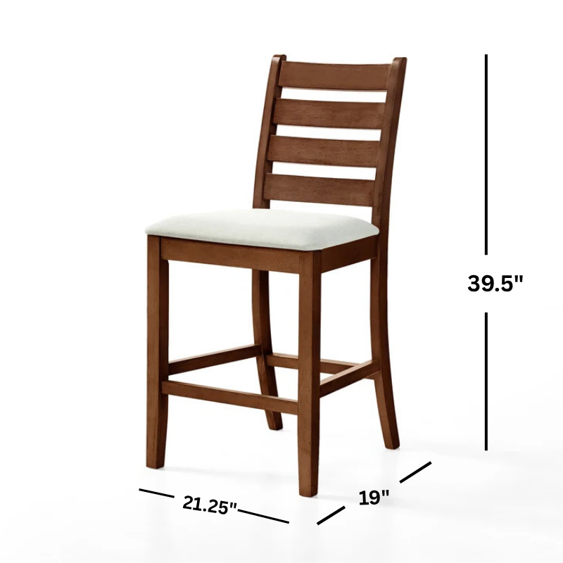 Pascal Walnut Ladderback Counter Chair