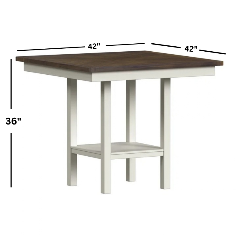 Brooks White 5 Piece Counter Set