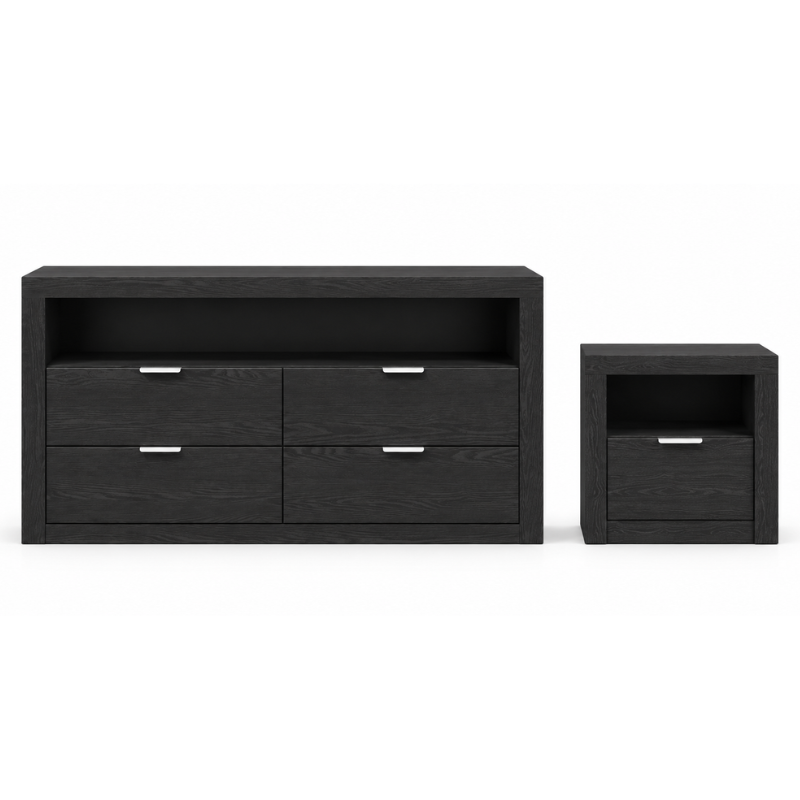FREE Aaron Black Nightstand w/ Purchase of the Aaron Black Dresser
