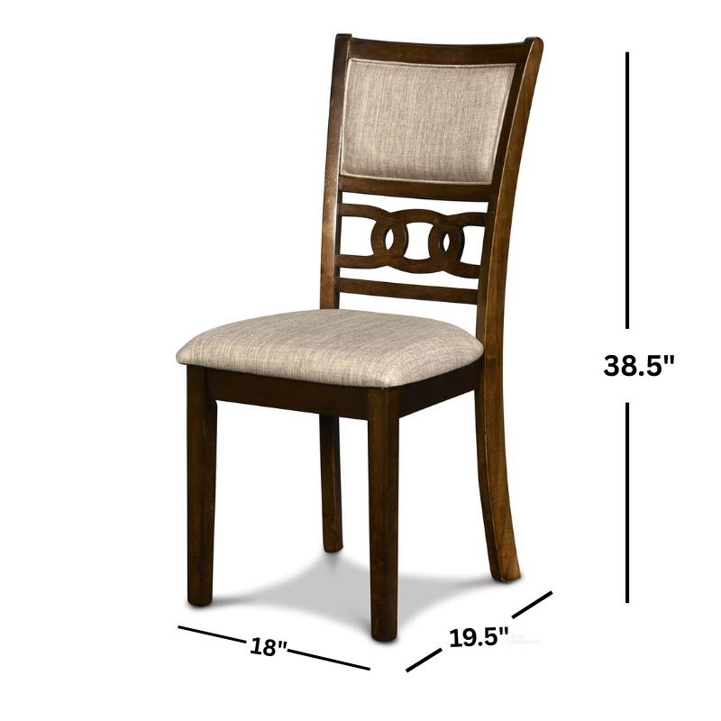 Gia Cherry Round Dining Table with Four Dining Chairs