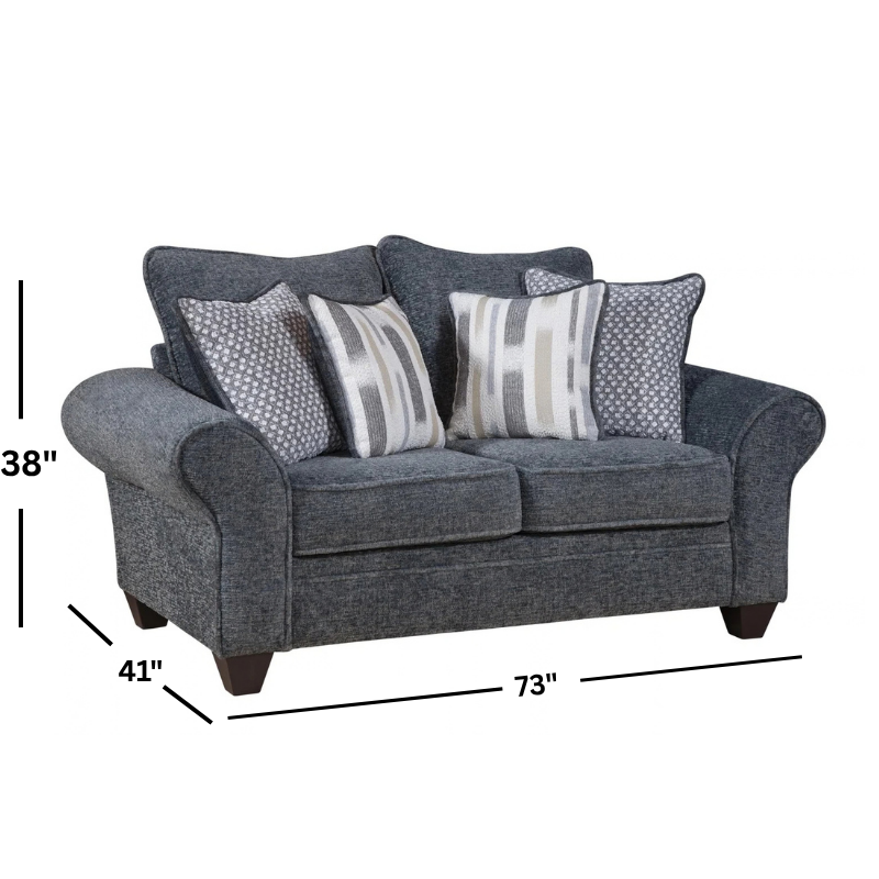 Flannery Charcoal Loveseat