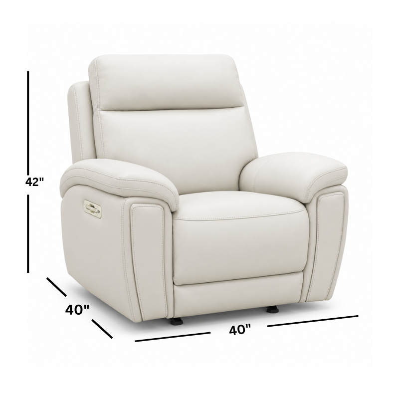 Cordova Cracked Ice Triple Power Leather Recliner