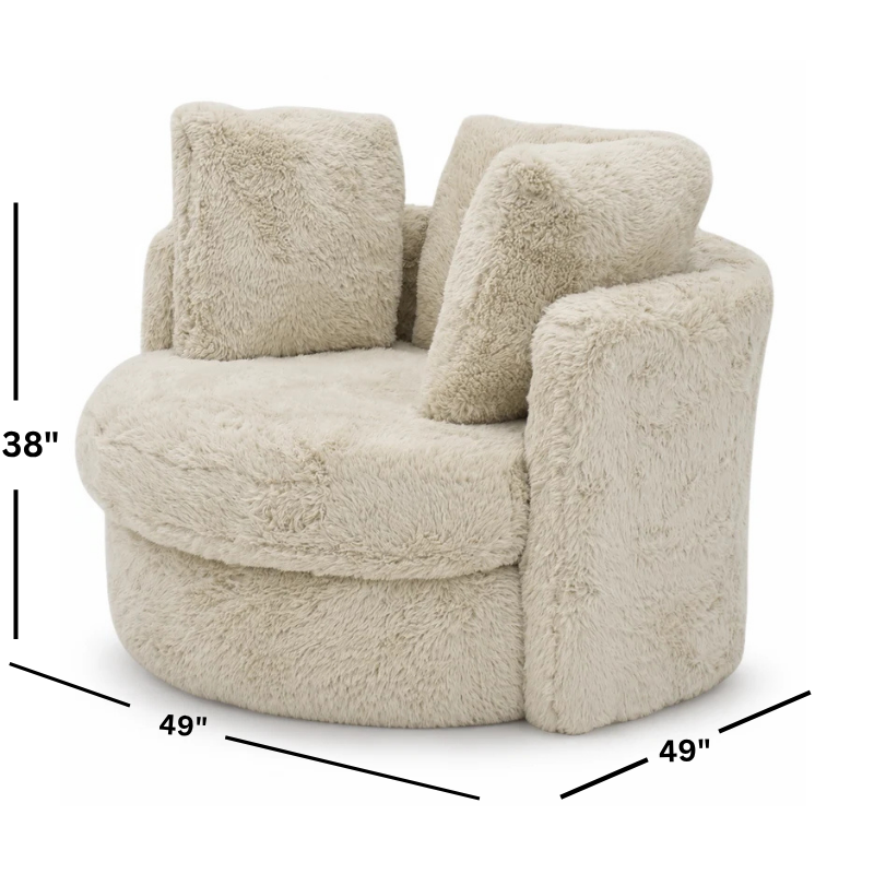 Yakety Yak Sand Fur Swivel Pod