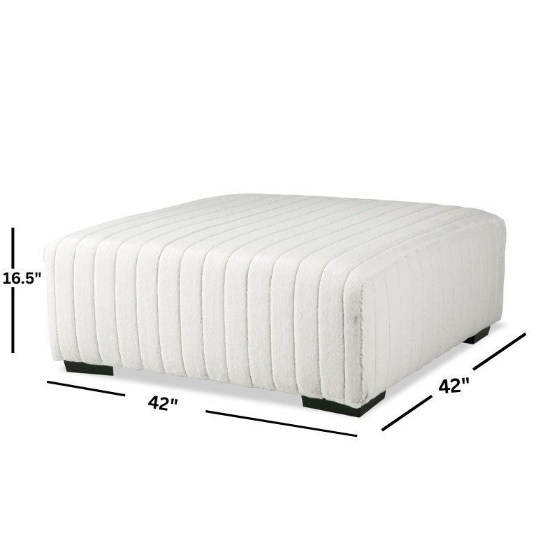 Dylan Cream Ottoman