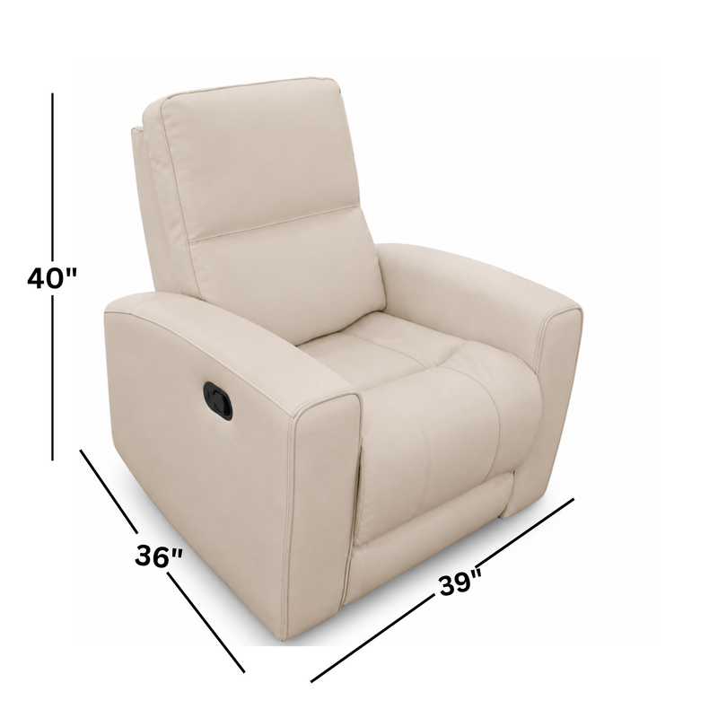 Austin Leather White Recliner