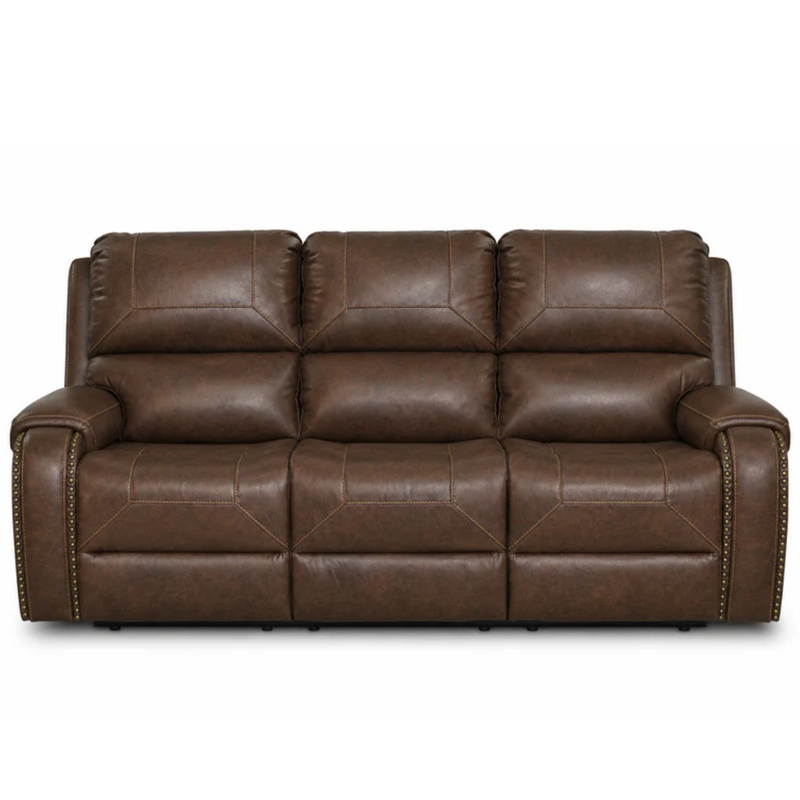 Winslow Brown Reclining Sofa w/ Drop Down Table