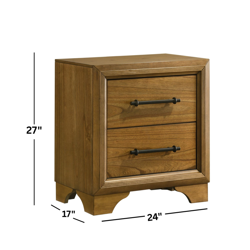 Harmony Walnut Nightstand with USB