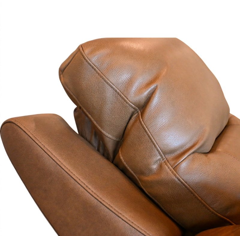 Genova Earth Top Grain Leather Dual Power Reclining Sofa