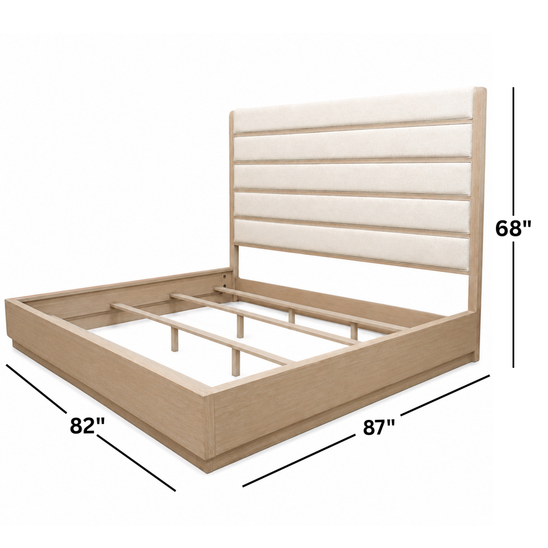 Sutton King Upholstered Panel Bed