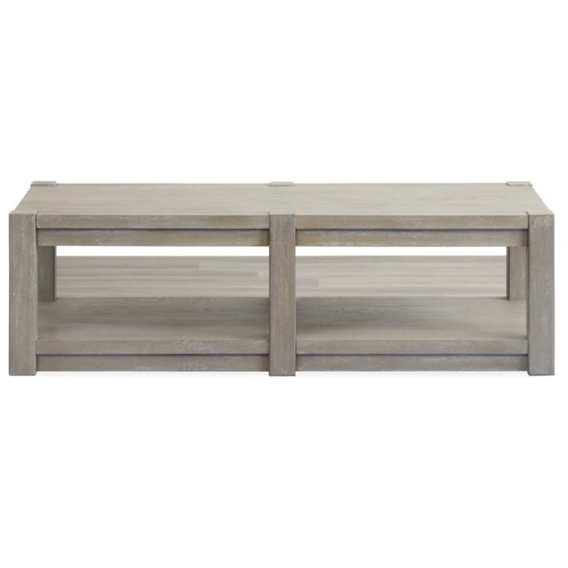 Burgess Rectangular Shelf Cocktail Table W/ Casters