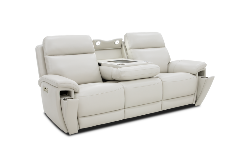 Cordova Cracked Ice Triple Power Leather Sofa