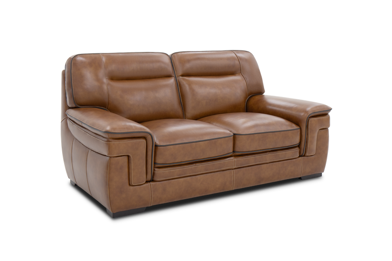 Venetian Honey Leather Love Seat