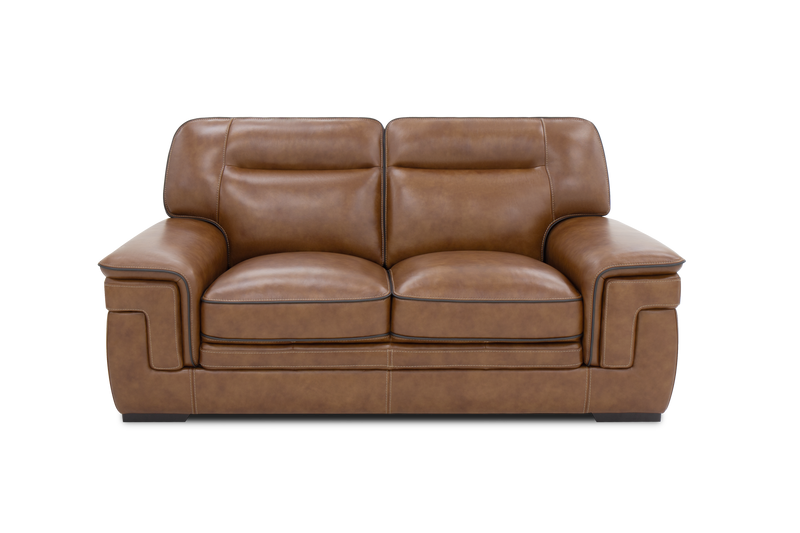 Venetian Honey Leather Love Seat