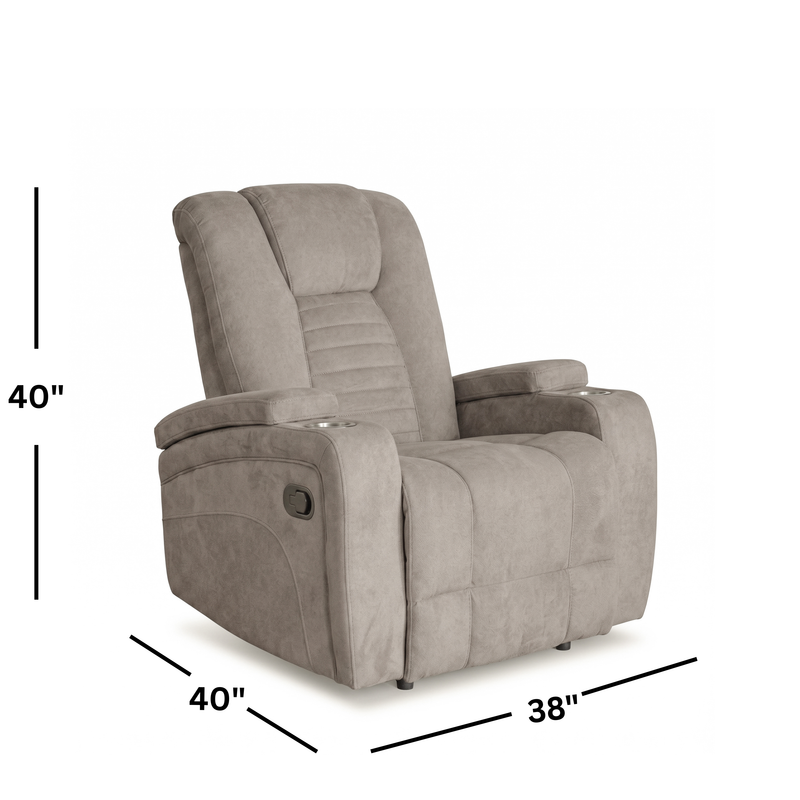 Vienna Taupe Rocking Recliner