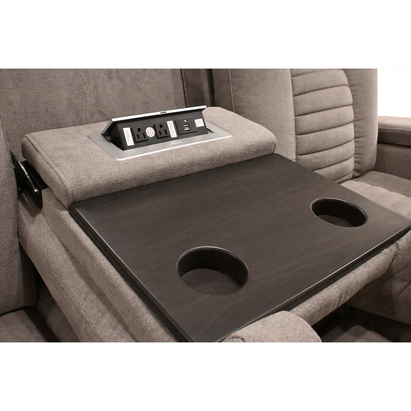 Vienna Taupe Sofa w/ Drop Table & Light