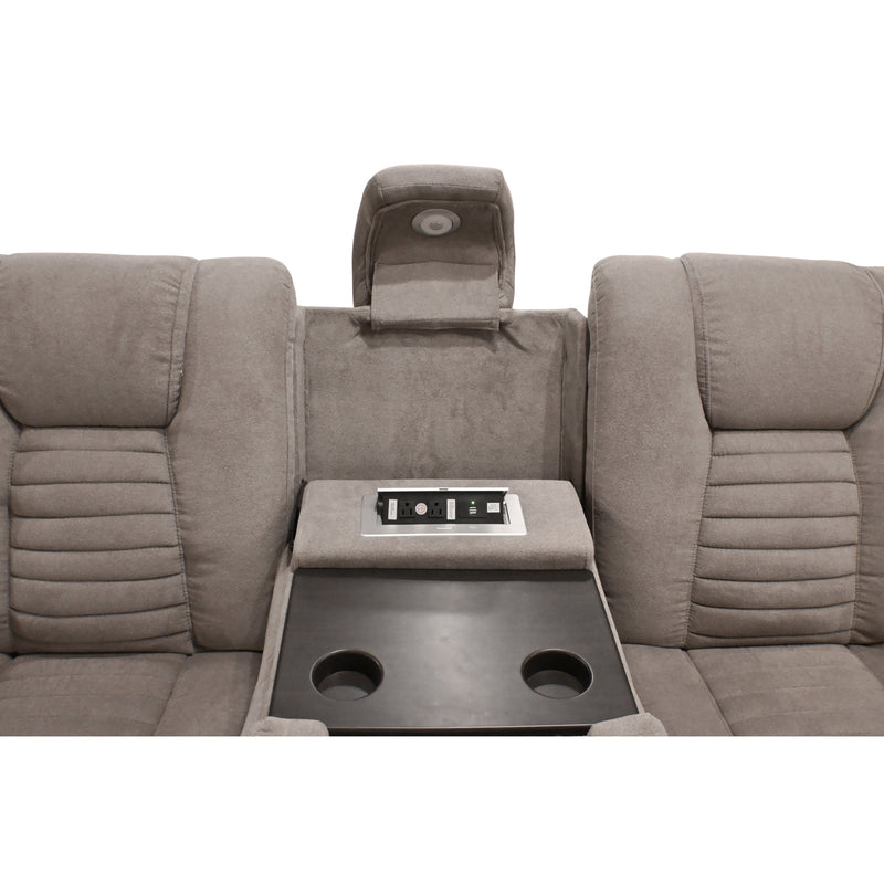 Vienna Taupe Sofa w/ Drop Table & Light