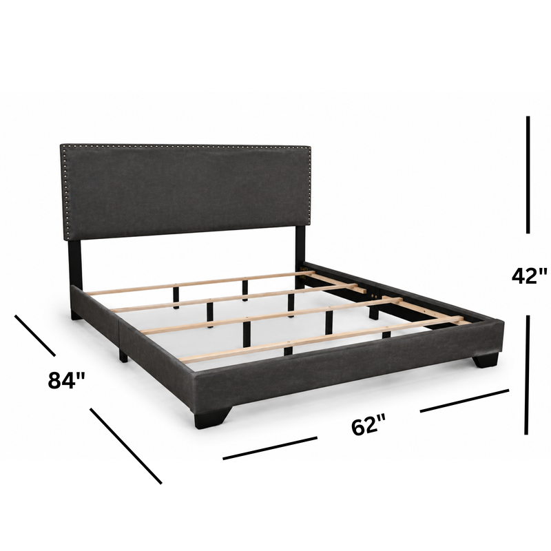 Willow Charcoal Upholstered Bed
