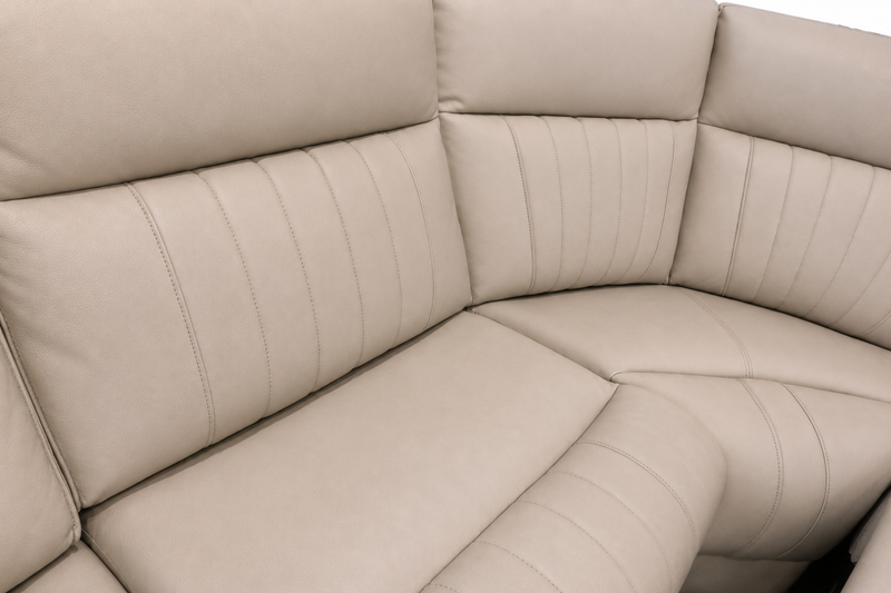Avery Leather Triple Power Sectional