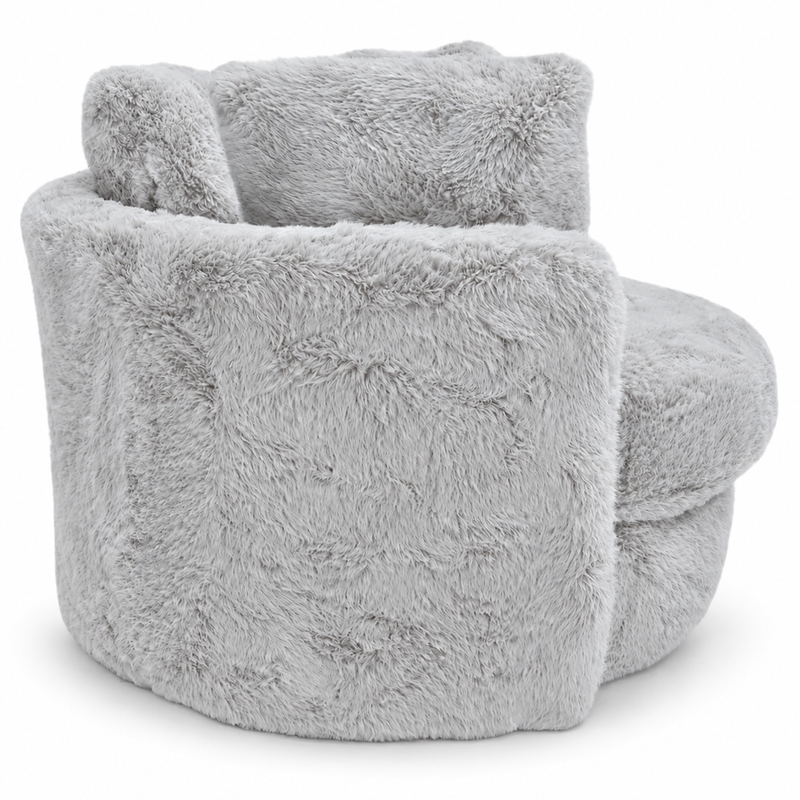 Yakety Yak Dove Fur Swivel Pod