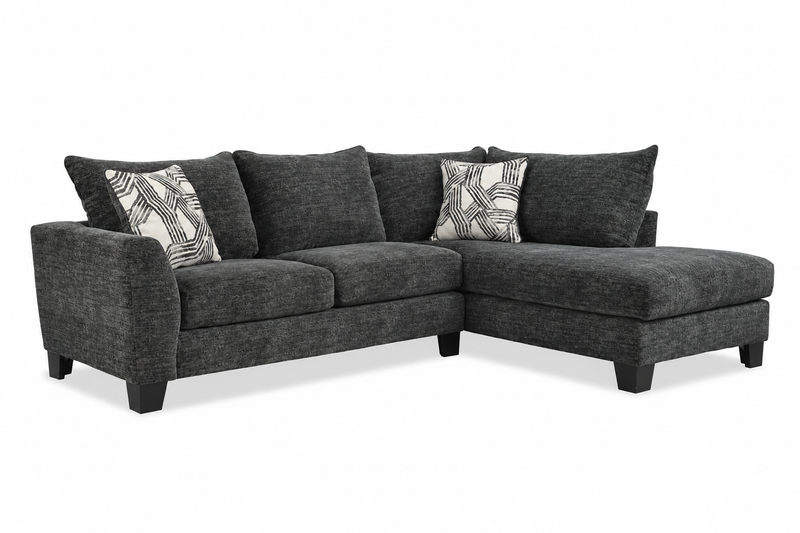 Galactic Charcoal Two Piece Sectional